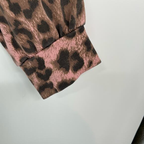Wiya Italy Leopard Print Pullover Sweatshirt Women's One Size - Picture 4 of 8